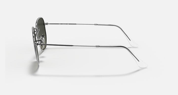 Ray-Ban HEXAGONAL FLAT LENSES Gunmetal with Grey Gradient Gradient lenses - Lateral