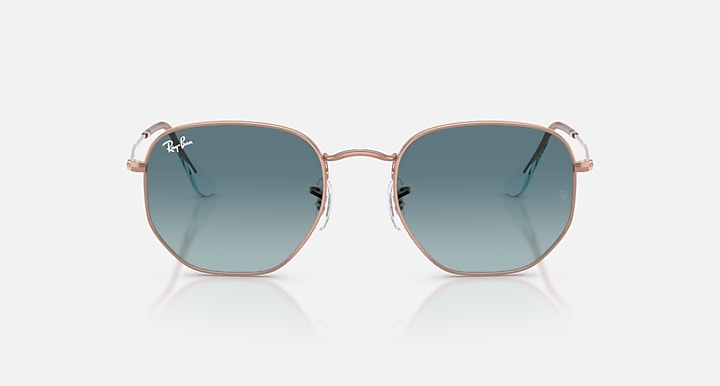 Ray-Ban HEXAGONAL FLAT LENSES Copper with Blue Gradient Grey Gradient lenses - Front