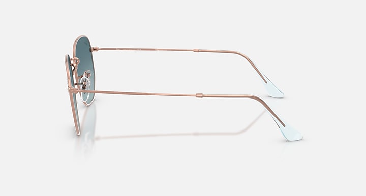 Ray-Ban HEXAGONAL FLAT LENSES Copper with Blue Gradient Grey Gradient lenses - Lateral
