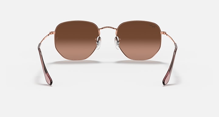 Ray-Ban HEXAGONAL FLAT LENSES Copper with Brown Gradient Gradient lenses - Back