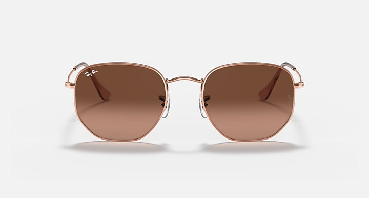 Ray-Ban HEXAGONAL FLAT LENSES Copper with Brown Gradient Gradient lenses - Front