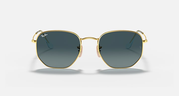 Ray-Ban HEXAGONAL FLAT LENSES Arista Gold with Blue Gradient lenses - Front