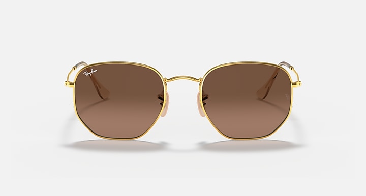 Ray-Ban HEXAGONAL FLAT LENSES Arista Gold with Brown Gradient lenses - Front