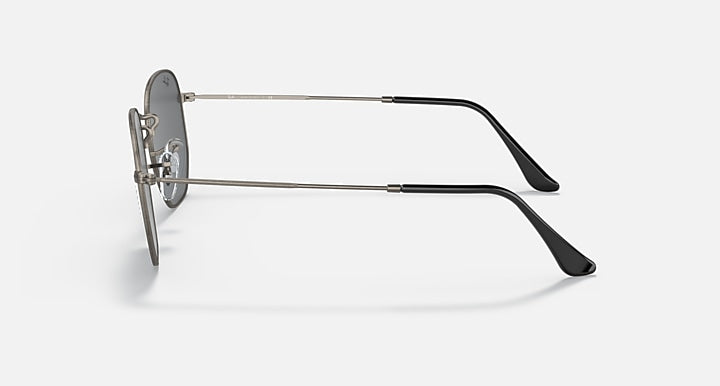 Ray-Ban HEXAGONAL RELOADED Antique Gunmetal with Dark Grey Solid Color lenses - Lateral