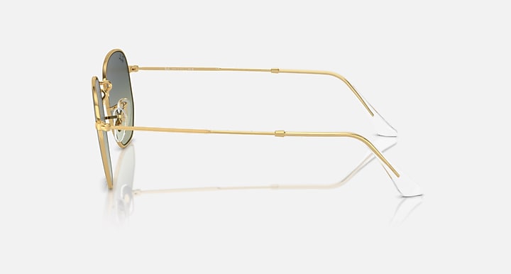 Ray-Ban HEXAGONAL Arista Gold with Green Vintage Gradient lenses - Lateral