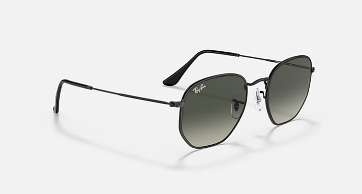 Ray-Ban HEXAGONAL Black with Grey Gradient Gradient lenses - Alternative