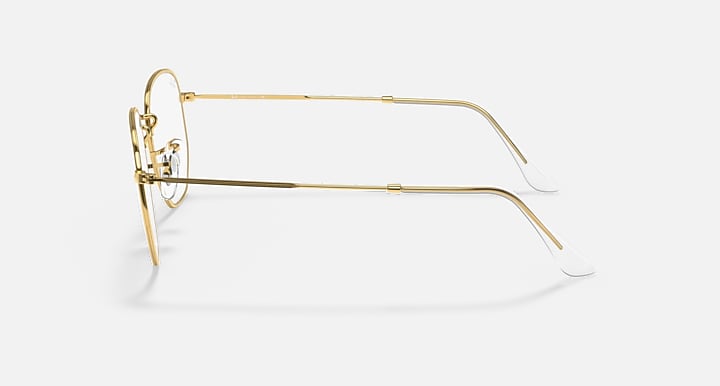 Ray-Ban HEXAGONAL BLUE-VIOLET LIGHT CLEAR Gold with Clear Blue-Violet Light Filter lenses - Lateral