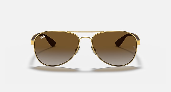 Ray-Ban RB3549 Arista Gold; Gold with Brown Polarized Gradient lenses - Front