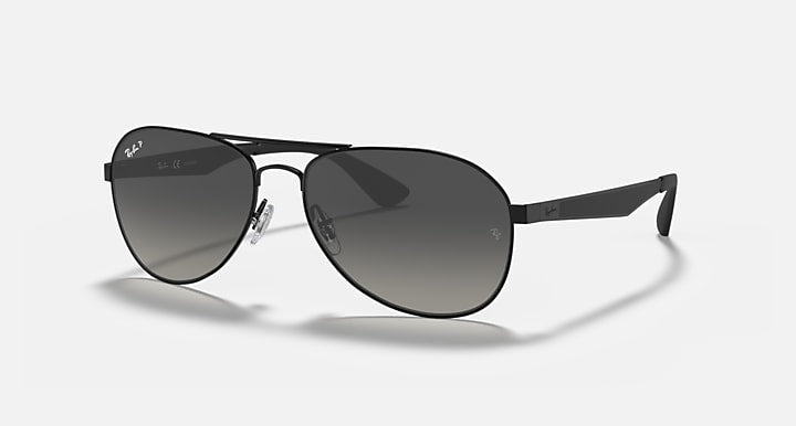Ray-Ban RB3549 Black with Grey Polarized Gradient lenses - Quarter