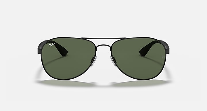 Ray-Ban RB3549 Black with Green Solid Color lenses - Front