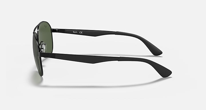 Ray-Ban RB3549 Black with Green Solid Color lenses - Lateral