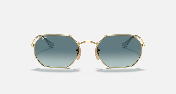 Ray-Ban OCTAGONAL CLASSIC Arista Gold with Blue Gradient Gradient lenses - Front