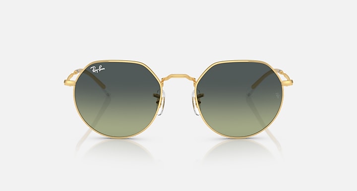 Ray-Ban JACK Arista Gold with Green Vintage Gradient lenses - Front