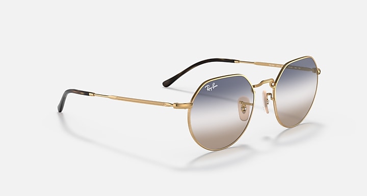 Ray-Ban JACK Arista Gold with Clear/Blue Bi-Gradient lenses - Alternative