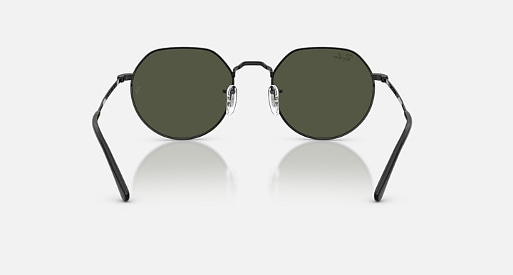 Ray-Ban JACK Black with Dark Green Solid Color lenses - Back