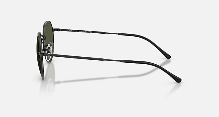 Ray-Ban JACK Black with Dark Green Solid Color lenses - Lateral