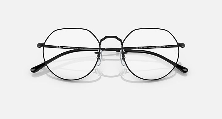 Ray-Ban JACK TRANSITIONS® Black with Clear/Blue Transitions® lenses - Closed Front