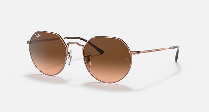 Ray-Ban JACK Copper with Pink/Brown Gradient lenses - Quarter