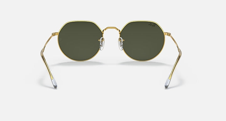 Ray-Ban JACK Gold with Green Solid Color lenses - Back