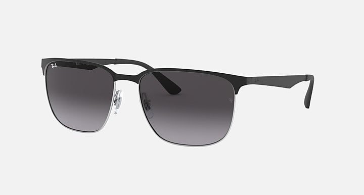 Ray-Ban RB3569 Black On Silver with Grey Gradient Gradient lenses - 30