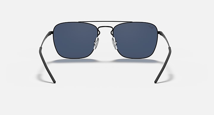 Ray-Ban RB3588 Rubber Black; Black with Dark Blue Solid Color lenses - Back