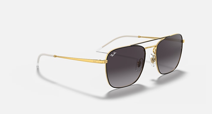 Ray-Ban RB3588 Black On Gold with Grey Gradient lenses - Alternative