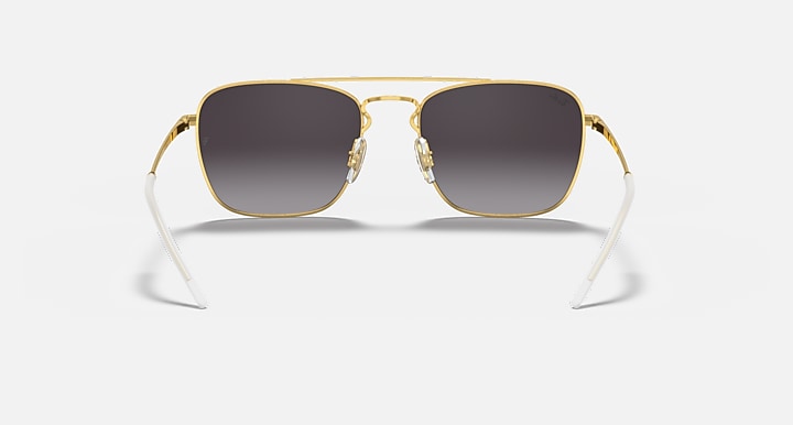 Ray-Ban RB3588 Black On Gold with Grey Gradient lenses - Back