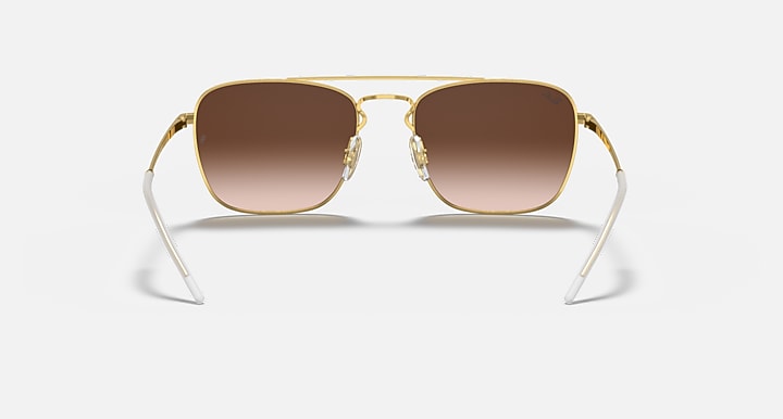 Ray-Ban RB3588 Brown On Gold with Brown Gradient Gradient lenses - Back