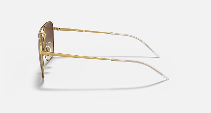 Ray-Ban RB3588 Brown On Gold with Brown Gradient Gradient lenses - Lateral