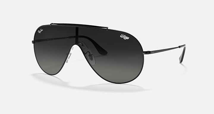 Ray-Ban WINGS Black with Grey Gradient Gradient lenses - Quarter