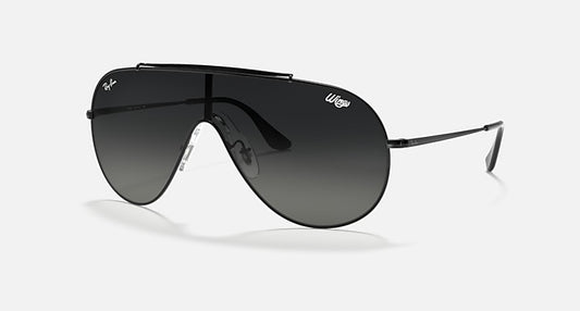 Ray-Ban WINGS Black with Grey Gradient Gradient lenses - Quarter