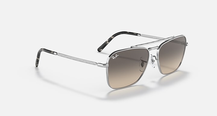 Ray-Ban NEW CARAVAN Silver with Clear Gradient Grey Gradient lenses - Alternative