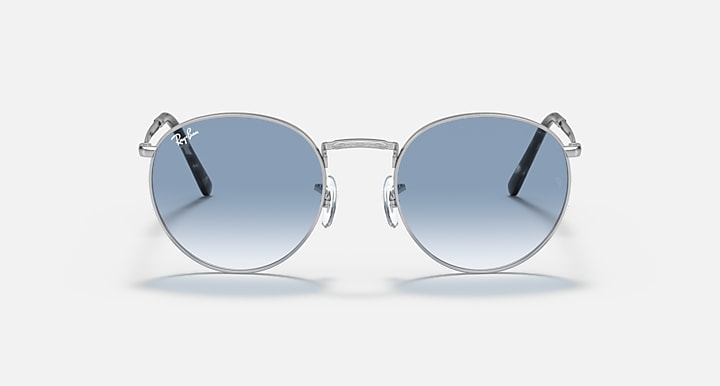 Ray-Ban NEW ROUND Silver with Clear Gradient Blue Gradient lenses - Front