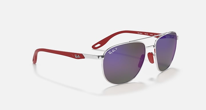 Ray-Ban RB3659M SCUDERIA FERRARI COLLECTION POLARIZED+ LENSES Silver with Blue Polarized Polarized+ lenses - Alternative