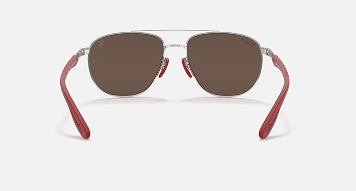 Ray-Ban RB3659M SCUDERIA FERRARI COLLECTION POLARIZED+ LENSES Silver with Blue Polarized Polarized+ lenses - Back
