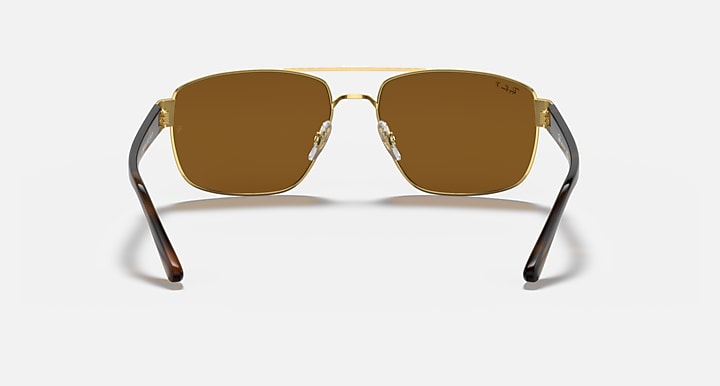 Ray-Ban RB3663 Arista Gold; Gold with Brown Polarized Solid Color lenses - Back