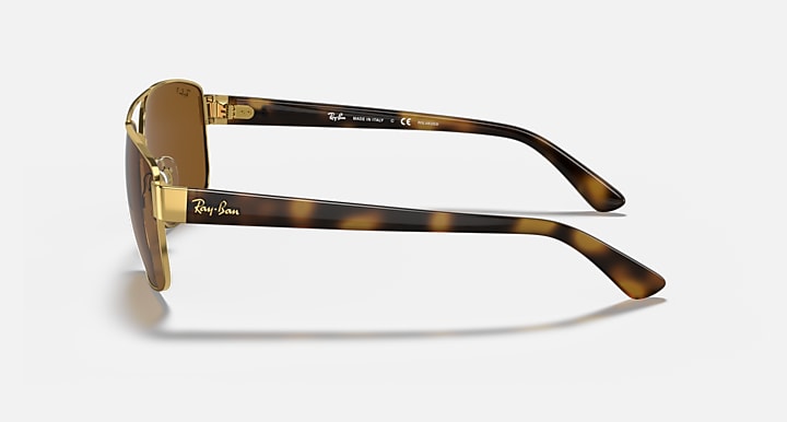 Ray-Ban RB3663 Arista Gold; Gold with Brown Polarized Solid Color lenses - Lateral