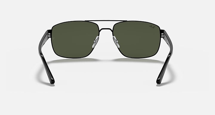 Ray-Ban RB3663 Black with G-15 Green Solid Color lenses - Back