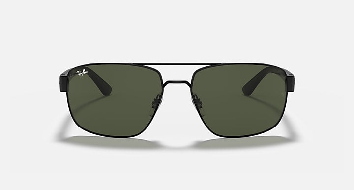 Ray-Ban RB3663 Black with G-15 Green Solid Color lenses - Front