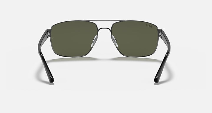 Ray-Ban RB3663 Gunmetal with G-15 Green Polarized Solid Color lenses - Back