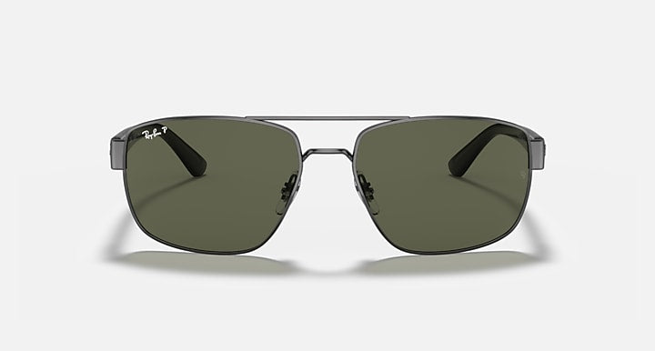 Ray-Ban RB3663 Gunmetal with G-15 Green Polarized Solid Color lenses - Front
