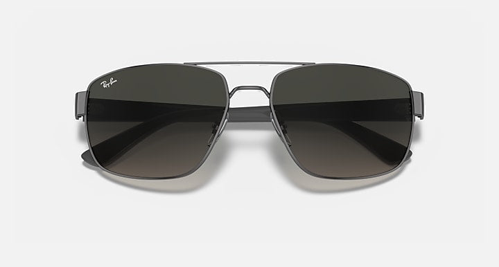 Ray-Ban RB3663 Gunmetal with Grey Gradient Gradient lenses - Closed Front