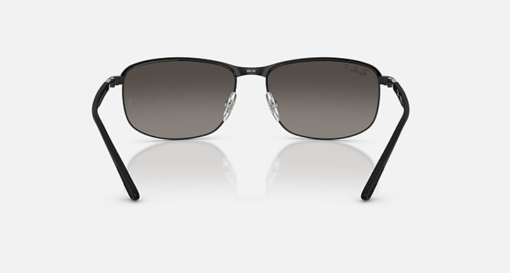 Ray-Ban RB3671 POLARIZED+ LENSES Black On Black; Black with Mirror Silver Polarized+ Polarized+ lenses - Back