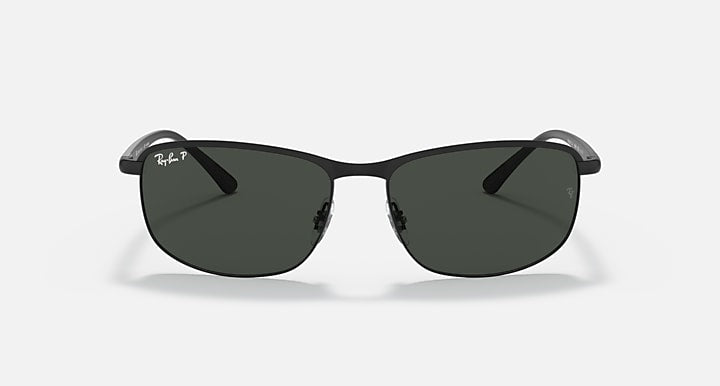 Ray-Ban RB3671 POLARIZED+ LENSES Black with Dark Grey Polarized+ Polarized+ lenses - Front