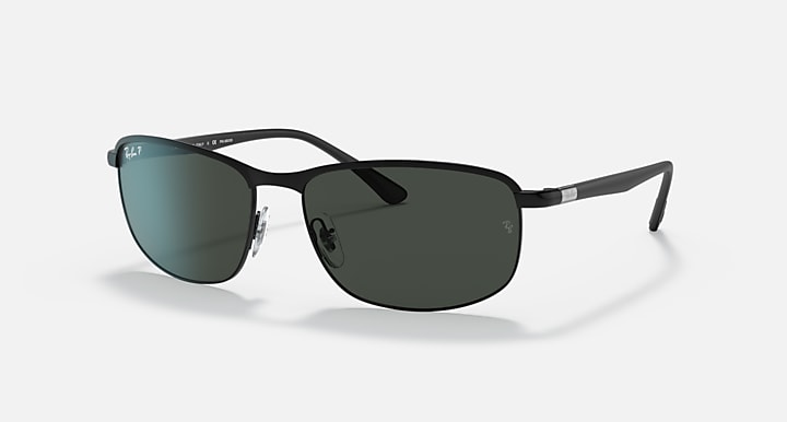 Ray-Ban RB3671 POLARIZED+ LENSES Black with Dark Grey Polarized+ Polarized+ lenses - Quarter