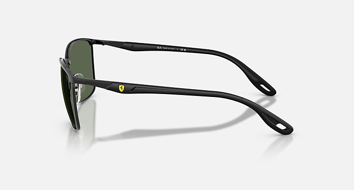 Ray-Ban RB3673M SCUDERIA FERRARI COLLECTION Black with Green Solid Color lenses - Lateral