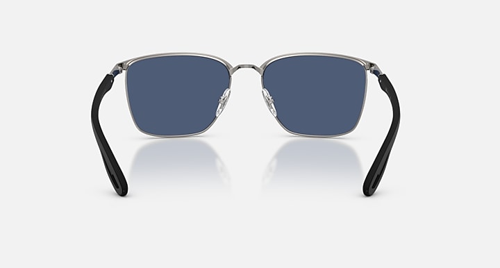 Ray-Ban RB3673M SCUDERIA FERRARI COLLECTION Silver; Black with Blue Solid Color lenses - Back