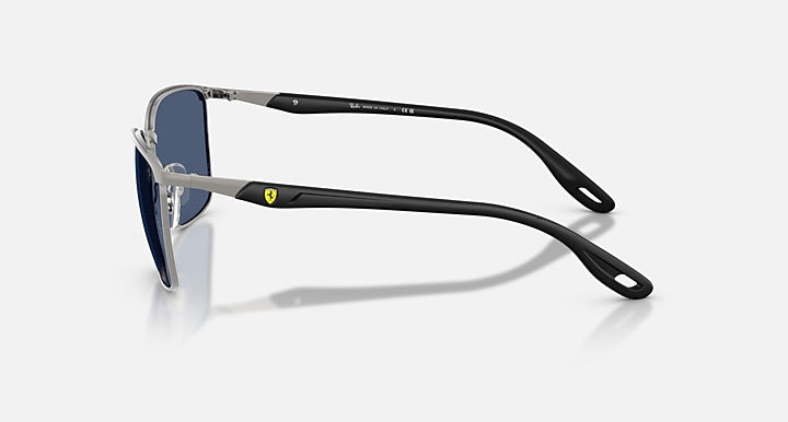 Ray-Ban RB3673M SCUDERIA FERRARI COLLECTION Silver; Black with Blue Solid Color lenses - Lateral