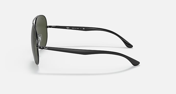 Ray-Ban RB3675 Black with G-15 Green Solid Color lenses - Lateral