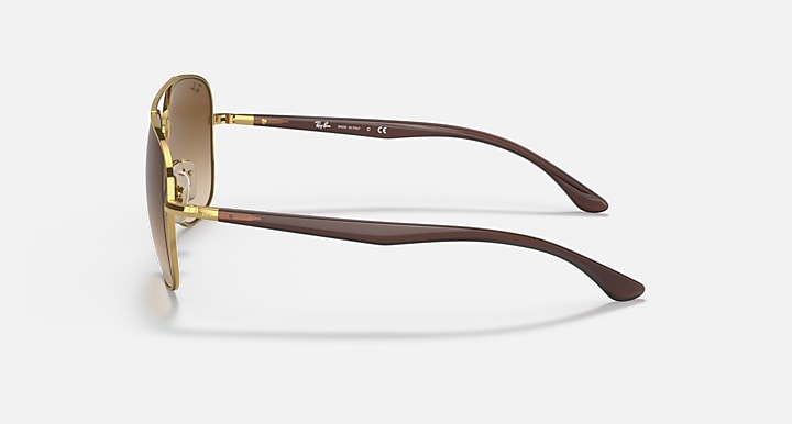 Ray-Ban RB3683 Arista Gold; Gold with Brown Gradient lenses - Lateral